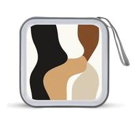Jubonexis Boîtier de rangement minimaliste pour CD, DVD, composition abstraite bohème