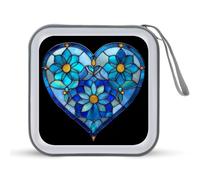 Jubonexis Boîtier de rangement portable en verre teinté pour CD, DVD, voiture, maison, voyage