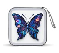 Jubonexis Boîtier de rangement portable en verre teinté pour CD, DVD, voiture, maison, voyage