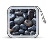 Jubonexis Boîtier de rangement portable pour CD, DVD, voiture, maison, voyage Noir