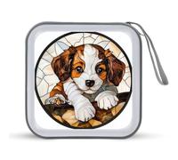 Jubonexis Boîtier de rangement pour CD DVD en verre teinté marron pour voiture, maison, voyage