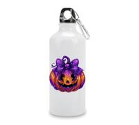 Jubonexis Bouteille d'eau de voyage en aluminium sur le thème d'Halloween avec boucle à bouchon torsadé pour homme et femme 600 ml