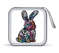 Jubonexis Bunny Graffiti Étui de rangement pour CD/DVD