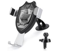 Jubonexis Bunny Reading Journal sur siège de toilette Support de téléphone de voiture Triangle Clip Base Air Vent Support de téléphone portable Accessoires automobiles pour smartphones portables de 4