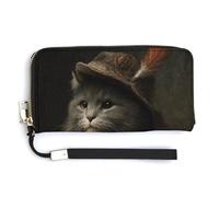 Jubonexis Cape médiévale en laine synthétique pour chat - Portefeuille long à deux volets - Porte-monnaie - Porte-monnaie - Porte-cartes - Stockage d'argent pour homme et femme