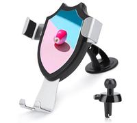 Jubonexis Coquette Support de téléphone de voiture 8 boules rose pour fille Support triangle Clip Base Air Vent Support de téléphone portable Accessoires automobiles pour smartphones portables de 4 à