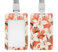 Jubonexis Cottagecore Porte-badge esthétique à clip rétractable avec clip pour carte de protection pour le travail, le bureau, les médecins, les infirmières