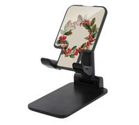 Jubonexis Couronne avec baies rouges et feuilles vertes - Support de téléphone portable pliable et réglable pour bureau