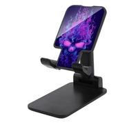 Jubonexis Crâne avec flammes noires et violettes support de téléphone portable pliable réglable pour bureau