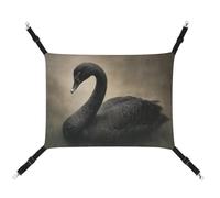 Jubonexis Dark Academia Hamac pour animal domestique avec sangles réglables Motif cygne Noir
