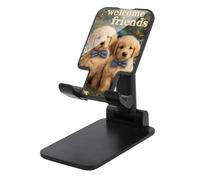 Jubonexis Deux adorables chiots Golden Retriever Puppies Support de téléphone portable pliable et réglable pour bureau