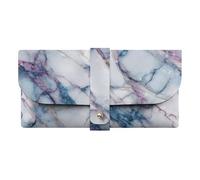 Jubonexis Étui à lunettes tendance style anime marbré blanc violet étui à lunettes en cuir sac de rangement pour lunettes pochette de protection