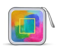 Jubonexis Étui de rangement carré coloré pour CD, DVD, voiture, maison, voyage