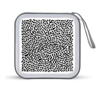 Jubonexis Étui de rangement minimaliste pour CD, DVD - Motif linogravure - Portable - Pour voiture, maison, voyage