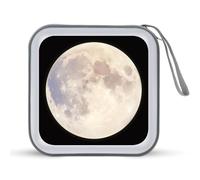 Jubonexis Étui de rangement portable pour CD, DVD et voiture Motif pleine lune