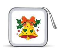 Jubonexis Étui de rangement portable pour CD DVD Motif cloche jaune