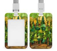Jubonexis Evergreen Porte-badge en verre teinté avec clip rétractable pour carte de protection pour le travail, le bureau, les médecins, les infirmières