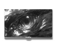Jubonexis Eye of Eagle Porte-cartes de visite fin en métal pour homme et femme