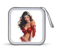Jubonexis Fancy Priestess Étui de rangement portable pour CD/DVD Rouge