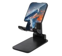 Jubonexis Fantasy Wolf in Snowy Mountain Peaks Support de téléphone portable pliable et réglable pour bureau