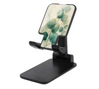 Jubonexis Feuilles d'eucalyptus et fleurs en beige sauge doux support de téléphone portable pliable et réglable pour bureau