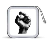 Jubonexis Fist Held Up High Étui de rangement portable pour CD, DVD et voiture