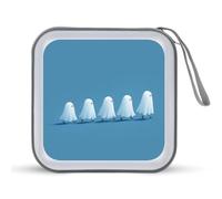 Jubonexis Five Cartoon Ghosts Walking CD DVD Case Portable pour voiture, maison, voyage