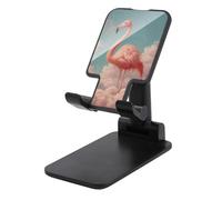Jubonexis Flamingo Plumes Rose Nuage Support de téléphone portable pliable réglable pour bureau