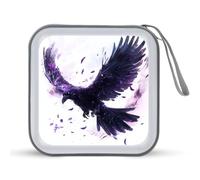 Jubonexis Flying Raven Étui de rangement portable pour CD/DVD pour voiture, maison, voyage