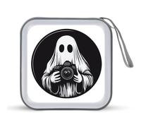 Jubonexis Ghost Holding A Video Camera CD DVD Étui de rangement portable pour voiture, maison, voyage