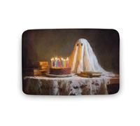 Jubonexis Ghost - Tapis de salle de bain en velours corail extra doux - Absorption rapide de l'eau - Antidérapant - Confortable - 50 x 80 cm