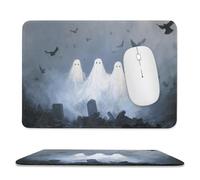 Jubonexis Ghosts Tapis de souris flottant dans le ciel, tapis de souris pour ordinateur de bureau et ordinateur portable avec base en caoutchouc antidérapant, tapis de souris de jeu
