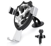 Jubonexis Ginkgo Support de téléphone de voiture avec motif de silhouettes de feuilles Noir et blanc Support triangulaire à clip pour grille d'aération Accessoires automobiles pour smartphones de 4 à