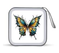 Jubonexis Graffiti of A Colorful Butterfly Étui de rangement pour CD DVD