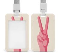 Jubonexis Grand porte-badge rétractable rose pastel avec clip pour carte d'identité pour le travail, le bureau, les médecins, les infirmières