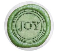 Jubonexis Grand tapis rond moderne et antidérapant en relief avec sceau de cire de Noël - 90 cm