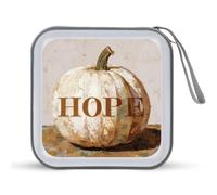 Jubonexis Grande citrouille avec mot espoir pour CD DVD étui de rangement portable pour voiture, maison, voyage