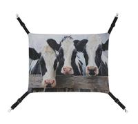 Jubonexis Hamac à trois vaches laitières vintage respirant avec sangles réglables pour chat et chien