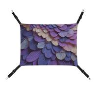 Jubonexis Hamac pour chien et chat réversible avec sangles réglables en plumes de hibou violet et lavande