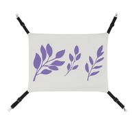 Jubonexis Hamac respirant à trois feuilles violettes avec sangles réglables pour chat et chien