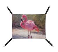 Jubonexis Hamac respirant pour animal domestique avec sangles réglables Motif flamant rose