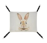 Jubonexis Hamac respirant pour animal domestique avec sangles réglables - Motif lapin aquarelle