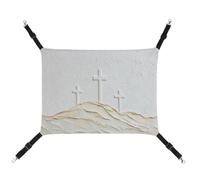 Jubonexis Hamac respirant pour animal domestique avec sangles réglables Motif trois croix sur la colline