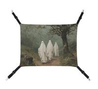 Jubonexis Hamac vintage trois fantômes marchant dans les bois respirant avec sangles réglables pour chat et chien