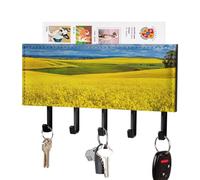 Jubonexis Hilltop View Support mural avec 5 crochets en acrylique pour maison, bureau, entrée