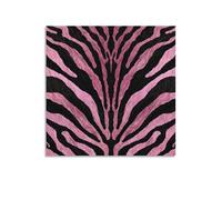 Jubonexis Impression sur toile avec motif zébré rose et noir - Impression sur toile pour salon et ferme - Sans cadre - 40 x 40 cm