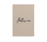 Jubonexis Impression sur toile minimaliste avec texte Halloween sur beige sourd, impression sur toile, peinture esthétique pour salon, ferme, décoration sans cadre, 30 x 45 cm