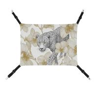 Jubonexis Leopard Line Art Hamac respirant pour animal domestique avec sangles réglables réversible