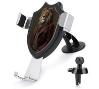 Jubonexis Lion à l'époque victorienne Dark Fantasy Art Support de téléphone de voiture Triangle Clip Base Air Vent Support de téléphone portable Accessoires automobiles pour smartphones portables de 4
