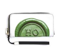 Jubonexis Long portefeuille à deux volets en cuir synthétique avec sceau de cire de Noël aquarelle Ho Ho Ho, porte-monnaie, carte de crédit, porte-cartes et argent durable pour homme et femme